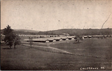 Vintage C. 1915 / 20s Colebrook PA Postcard Horse Farm Field on The Edge of Town picture