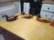 vintage hand carved wooden duck statue picture