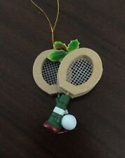 Vintage 1984 KURT S. ADLER Wooden Tennis Christmas Ornament picture