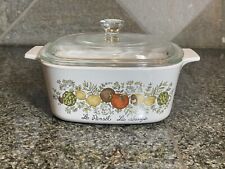 Vintage Corning Ware Spice Of Life 1.5 Qt.  Casserole Dish w/ lid A-1  1/2-B picture