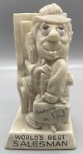 Vintage W & R Berrie Sand Filled Figurine Gag Gift 1972 Worlds Best Salesman 6