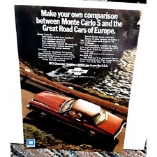 Vintage 1973 Chevy Monte Carlo Print Ad Original picture