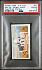 1936 LAMBERT & BUTLER EMPIRE AIR ROUTES THE TAJ MAHAL, AGRA #40 PSA 8, POP 1 picture