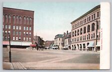 Dover New Hampshire, Central Square Shops Horses Carriage, Vintage Postcard picture