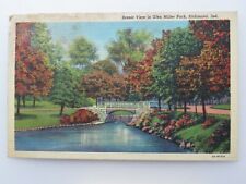 Vintage Postcard Scenic View Glen Miller Park Richmond IN  A2224 picture