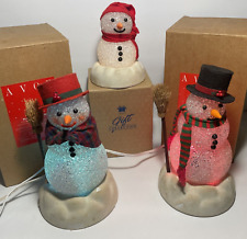 Vintage Avon Chilly Sam Chilly Samantha and Little Chilly Snowman Family of 3 picture