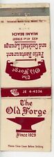 The Old Forge 432 41st STREET MIAMI BEACH Patio Bar Antq Matchbook Cover D-6 picture