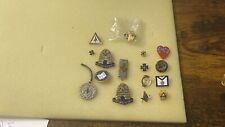 Lot Of 16 Masonic Free Mason Pins And Misc  picture