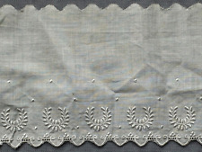 Lovely French Antique  embroidery lace edging -Wreath design 62