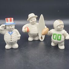 Lenox Snowmen Set Of 3 - Figurines JULY-AUG-SEPT 24k- 12 Months Of Snowmen picture