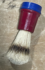 Vintage Made Rite #7 Badger Hair Shaving Brush USA Sterilized Red & Blue picture