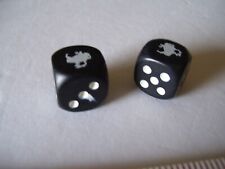 Rare Buffalo Wildwings Resturant Promo Logo Dice Set 2 Black with White Pips   picture