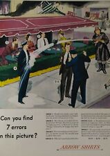 1947 Arrow Mens Shirts Find Error Vtg Print Ad Fireman Hose Fashion Clothes picture