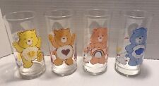 Vintage Care Bears Glasses.  Pizza Hut Limited Edition 1983. Set Of 4 picture