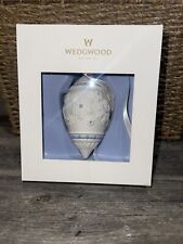WEDGEWOOD SNOWFLAKE TEAR DROP BLUE & WHITE CHRISTMAS ORNAMENT picture