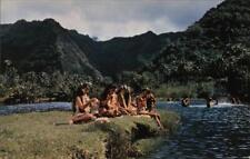 Tahiti Tahitian Girls Metro-Goldwyn-Mayer Inc. Chrome Postcard Vintage Post Card picture
