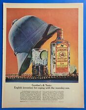 1964 Gordon's Dry Gin Vtg 1960's Print Ad Gordon's & Tonic English Invention picture
