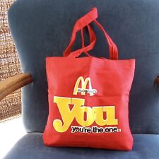 Vintage New McDonald’s You You're The One Red w/Golden Arches Canvas Tote picture