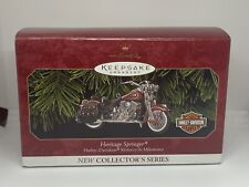 Vintage Hallmark Harley Davidson Heritage Springer Ornament Collectible 1999 picture