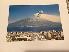 Japan Kagoshima View of Sakurajima from Shiroyama Observator Unposted Postcard picture