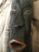 Honduras - Roatan - Carved Wood - Totem - 15”x4” - Art - Sculpture - Signed picture