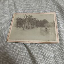 Antique Cabinet Card: Community Housing with Outdoor Laundry & Washing Station? picture