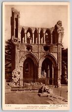 Dryburgh Abbey United Kingdom North Transept Historic Landmark Sepia BW Postcard picture