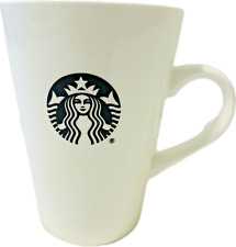 Starbucks Coffee Mug 16 Oz Tall White Cup Black Siren Mermaid Logo 2015 picture