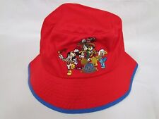 Disneyland Resort 50th Anniversary Red Blue Embroidered Bucket Hat Disney Mickey picture
