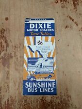 1936 Dixie Motorcoaches Timetables Texas Centennial Dallas TX Sunshine Bus Lines picture