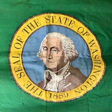 vintage washington state flag mid century hand stitched cloth paramount usa picture
