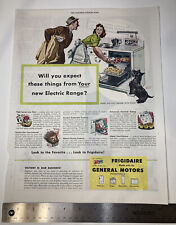 VINTAGE 1945 Print Ad General Motors Range & Weird Phillip Morris Ad ~10x13.5” picture