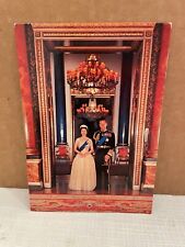 Vtg Postcard Queen Elizabeth & Prince Philip (red Chandelier) Unused picture
