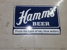 PORCELIAN HAMM'S BEER ENAMEL SIGN SIZE 36 INCHES LENGHT picture
