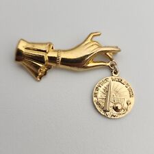 Worlds Fair 1939 1940 New York NY Gold Tone Official Pin SUPERB CONDITION picture