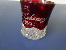 1916 Ruby Red Cup with Handle, Virgil Cheney, Nice picture