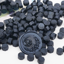 Black Blue Wax Seal Stamp Beads,300Pcs Black Blue Sealing Wax Beads for Letters  picture