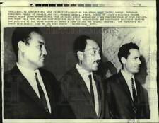 1970 Press Photo Egyptian, Sudanese, Libyan Leaders Announce Tripoli Charter picture