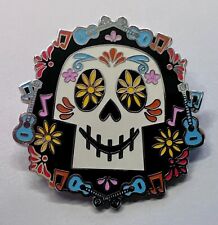 Disney Parks Coco Sugar Skull Day of the Dead Guitar Flowers Pin picture
