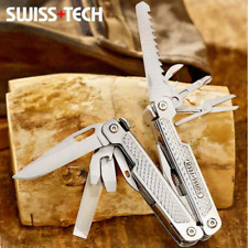 Swiss Tech 15 in 1 Multitool Folding Knife Pliers Pocket Scissors Saw EDC Tool picture