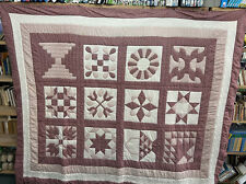 Grannycore Vintage Patchwork Hand Stitched Cotton Quilt King 106 X 90 Beauty picture