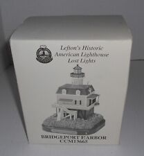 Vintage Lefton Historic America Lost Lights Lighthouse Bridgeport Harbor NEW picture