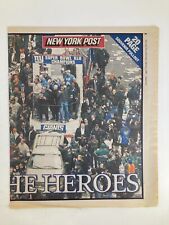 New York Post Newspaper February 6 2008 Giants Hail To The Heroes picture