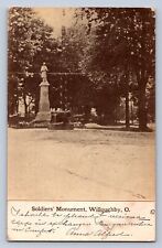 K2/ Willoughby Ohio Postcard c1910 Soldiers Monument  9 picture