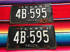1960 TEXAS  TRUCK LICENSE PLATES   4B595 picture