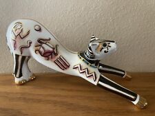 “CARDEW” COOL CATZ EGYPTIAN ART STRETCHING RARE CERAMIC CAT. GREAT CONDITION. picture