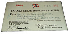 1944 CANADA STEAMSHIP LINES LIMITED DIVISIONAL PASS #242 picture