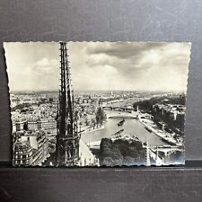 4x6 Postcard Paris France aerial view Spire of Notre Dame Cathedral UNP picture