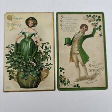 Irish St. Patrick's Day Postcard Ellen Clapsaddle Signed Woman & Man 1911/1922 picture