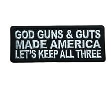 God Guns Guts Made America 4 Inch Embroidered Patch IVp3465 F5D1B picture